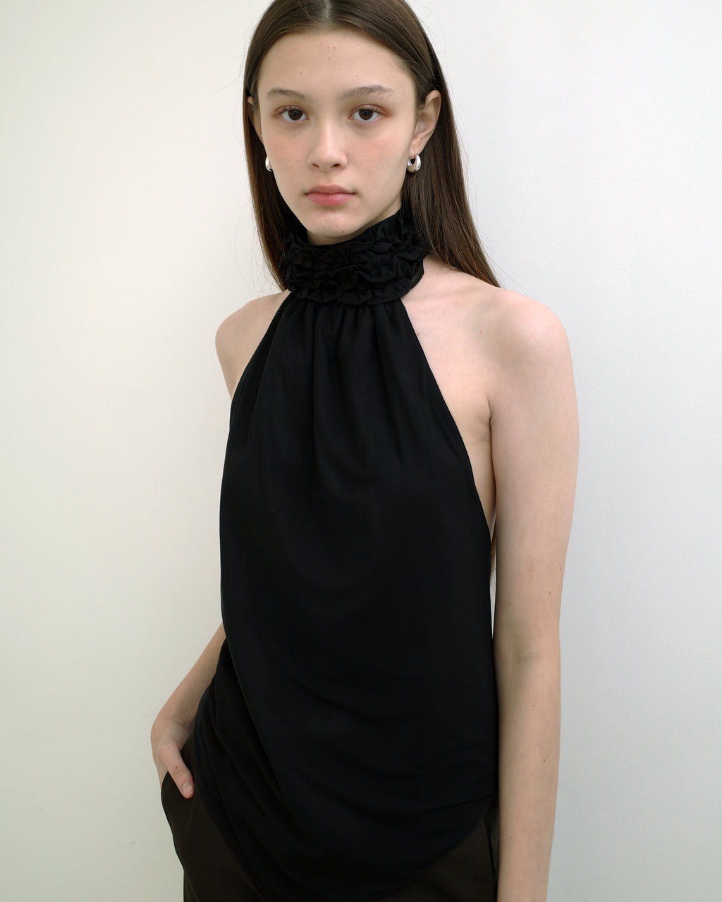 Fran Backless Top in Black