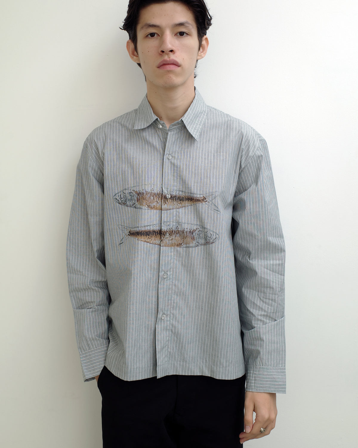 Fish Shirt in Light Grey