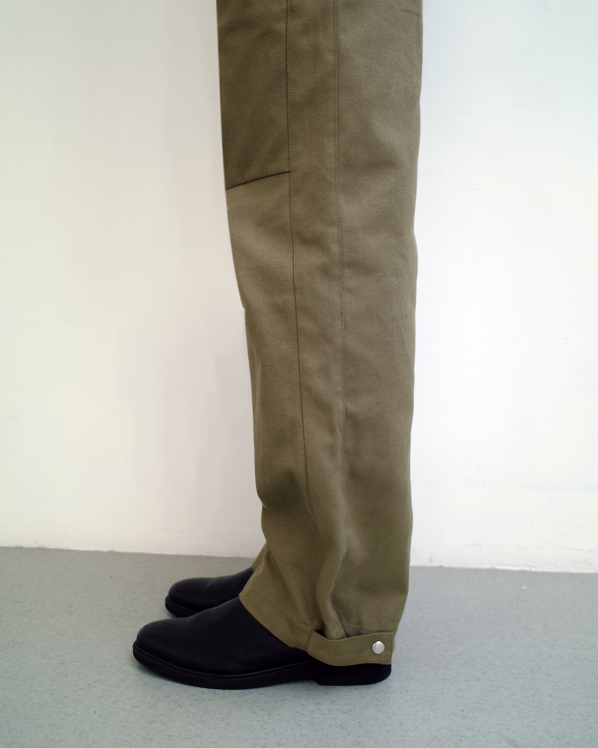 Adjustable Hem Trousers in Olive