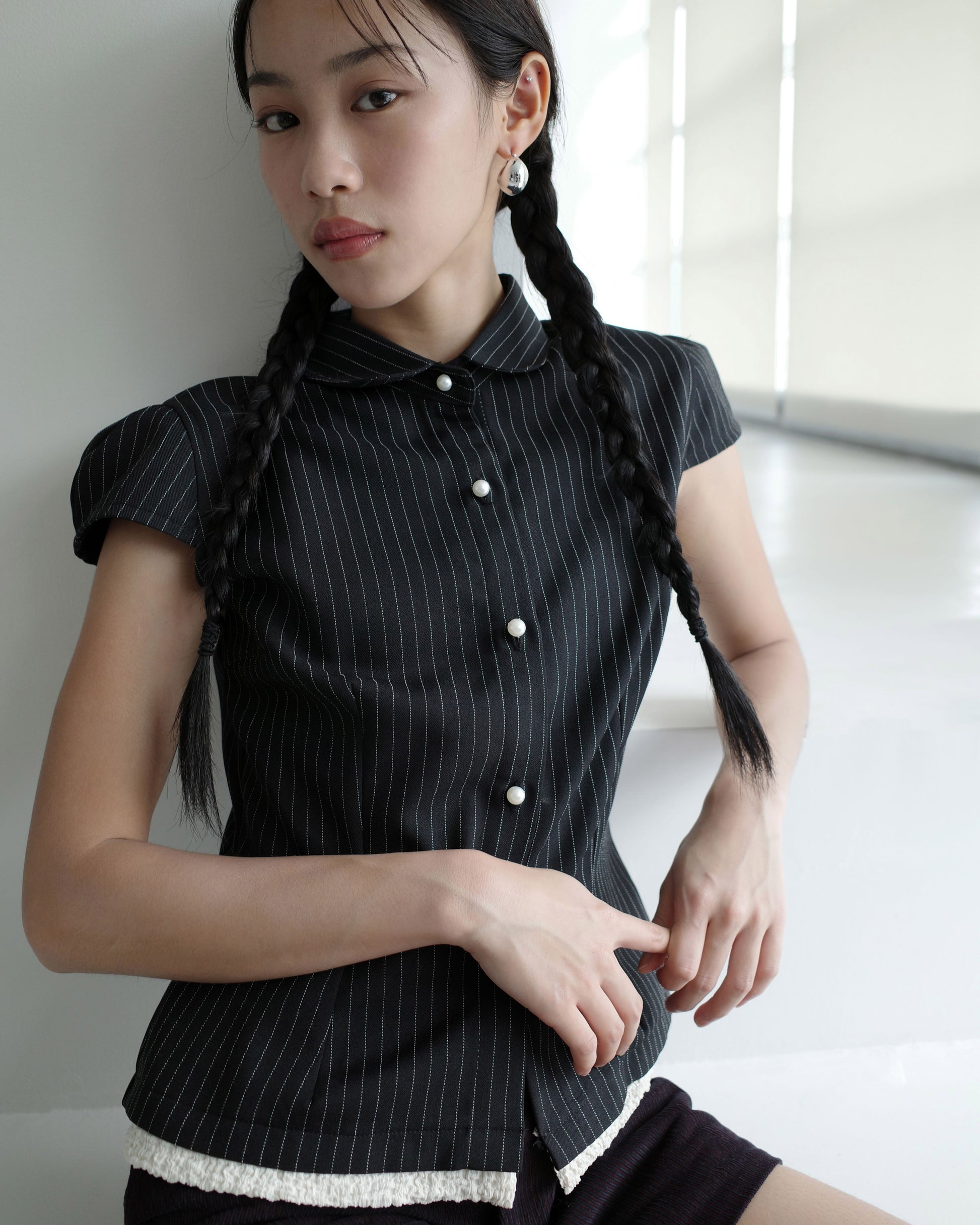 Bea Shirt in Pinstripes