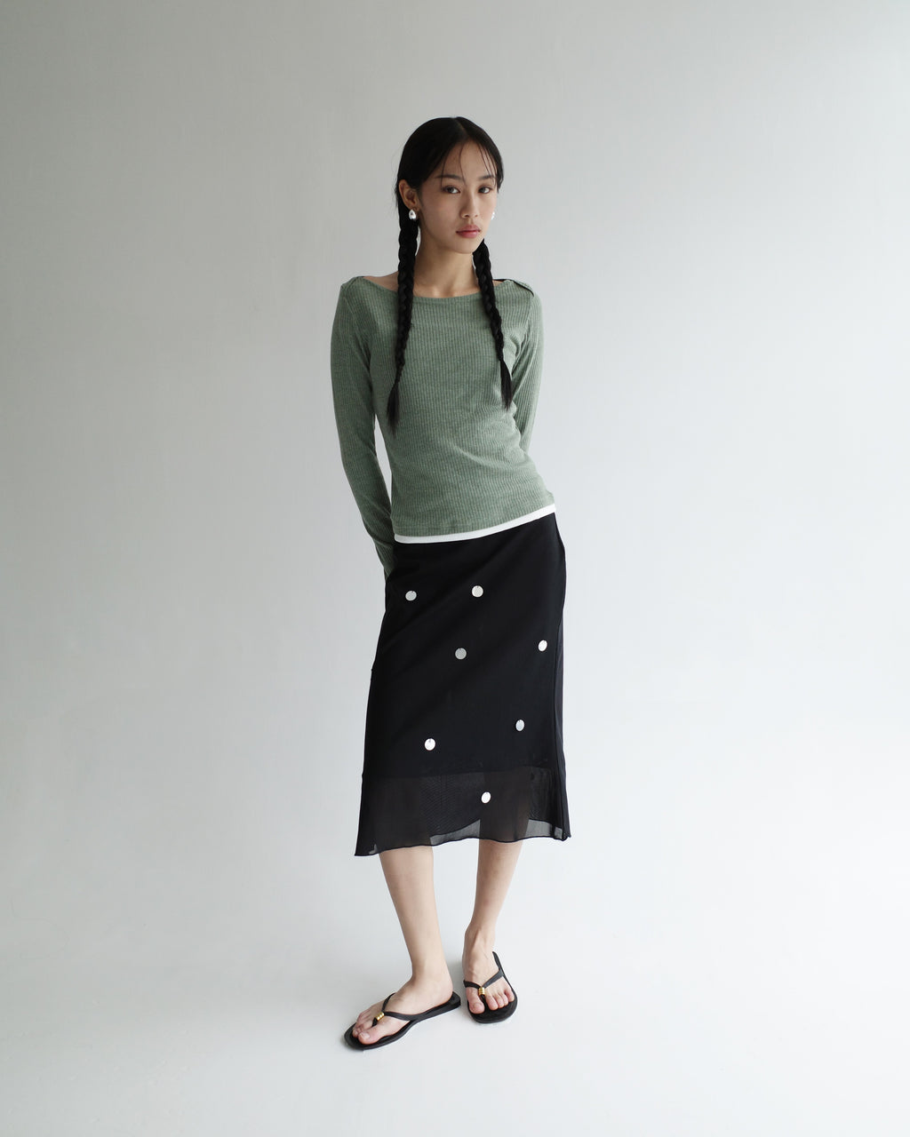 Coin Midi Skirt