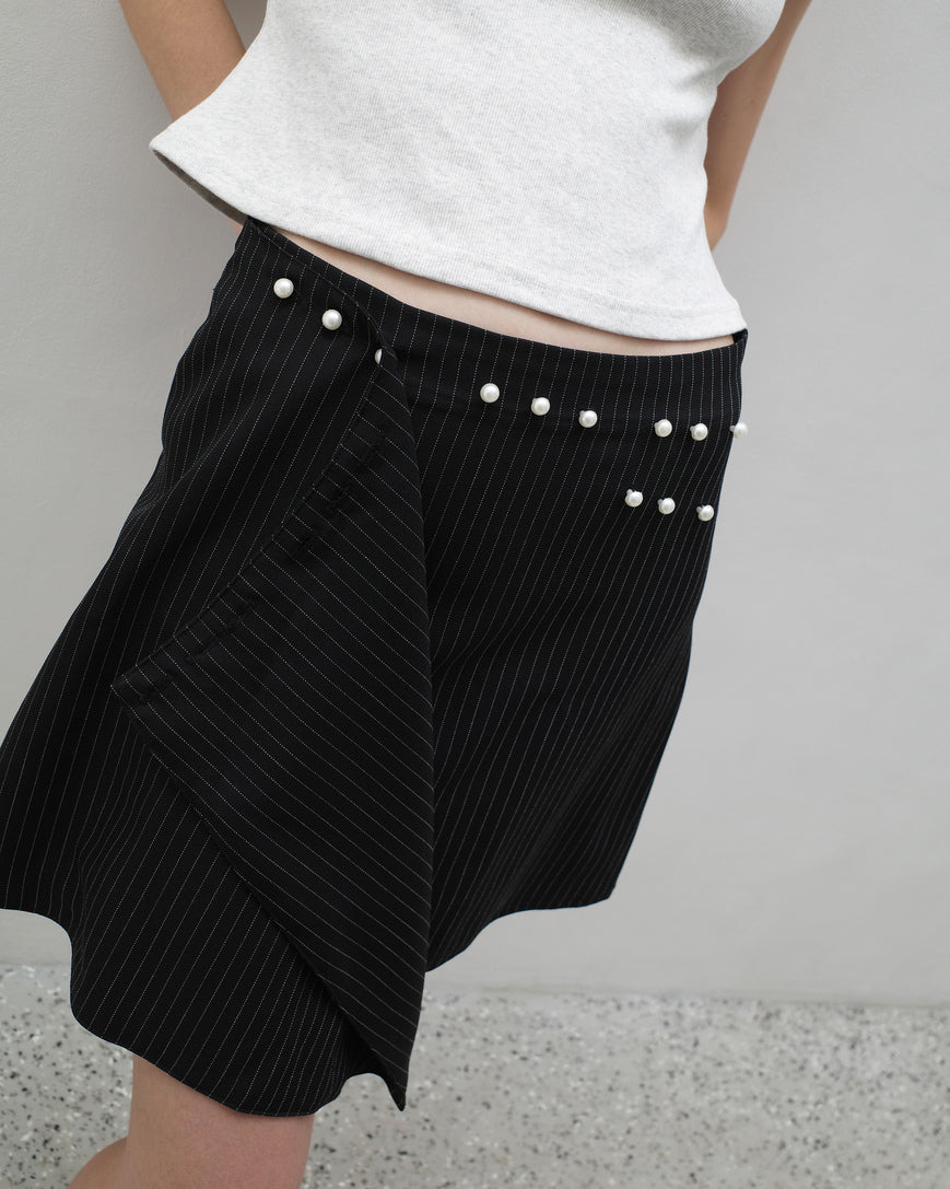 Marina Skirt in Pinstripes